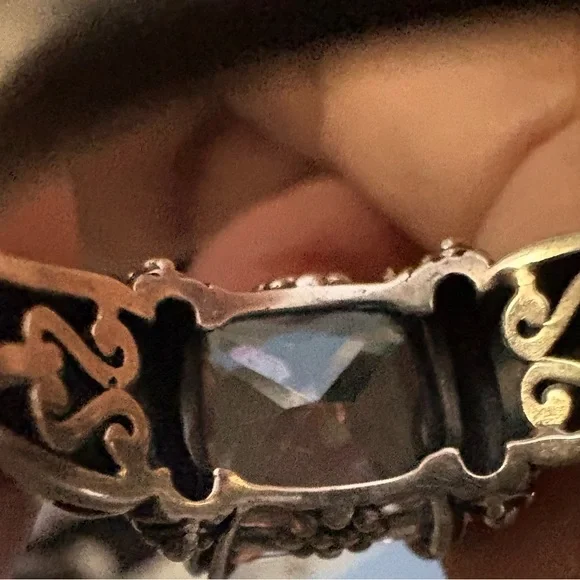 Vintage Sterling Silver 925 Large Mystic Topaz Stunning Ring Size 9 - Picture 10 of 16